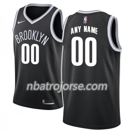 Män Brooklyn Nets Tröja Skräddarsydda Nike 2017-18 Svart Swingman